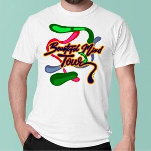 Beautiful Rod Wave Mind Tour White T-Shirt